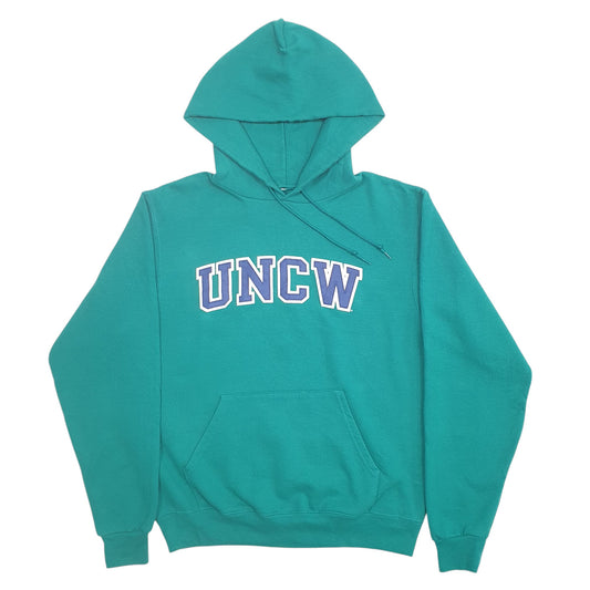 Womens Green Champion UNCW Spellout Hoodie Jumper