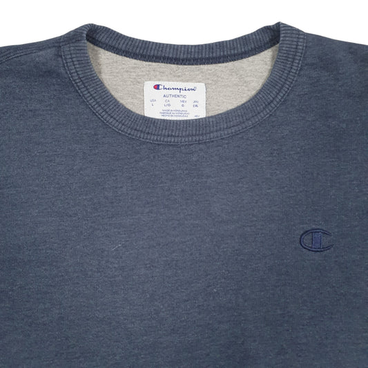 Mens Blue Champion Crewneck Jumper