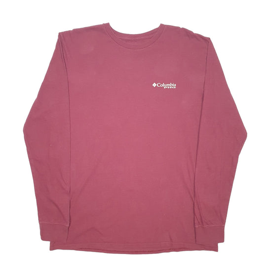 Mens Burgundy Columbia Sportswear PHG Hunting Long Sleeve T Shirt