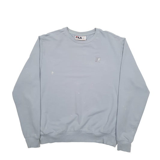 Mens Blue Fila Crewneck Jumper