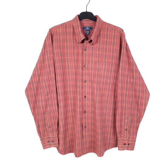 Mens Red Dockers Long Sleeve Shirt