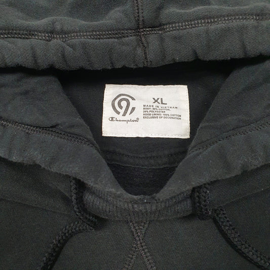 Mens Black Champion C9 Hoodie Jumper