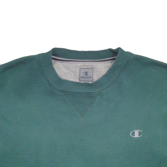 Mens Green Champion Crewneck Jumper