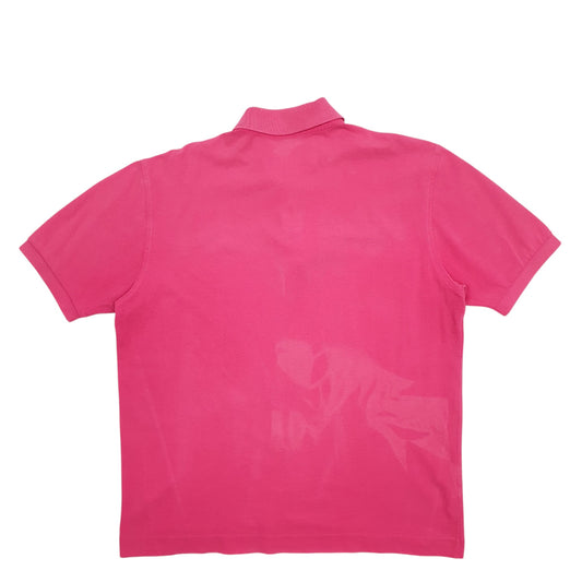 Mens Pink Burberry Short Sleeve Polo Shirt