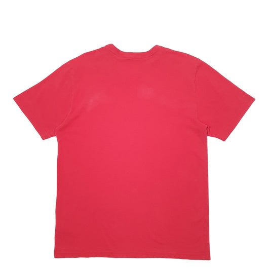 Mens Red Nike Dri-Fit Running Short Sleeve T Shirt