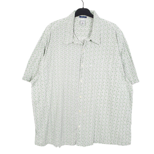 Mens White Old Navy Floral Flowers Short Sleeve Shirt