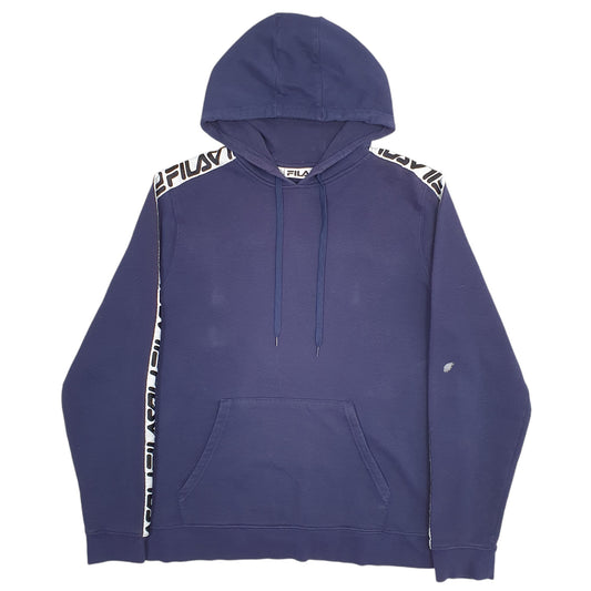 Mens Navy Fila Hoodie Jumper