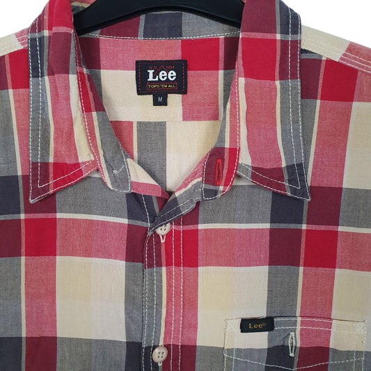 Mens Red Lee Short Sleeve Shirt