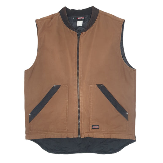 Mens Brown Dickies Gilet Jumper