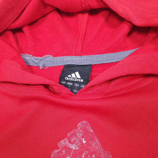 Mens Red Adidas Active Workout Gym Hoodie Jumper