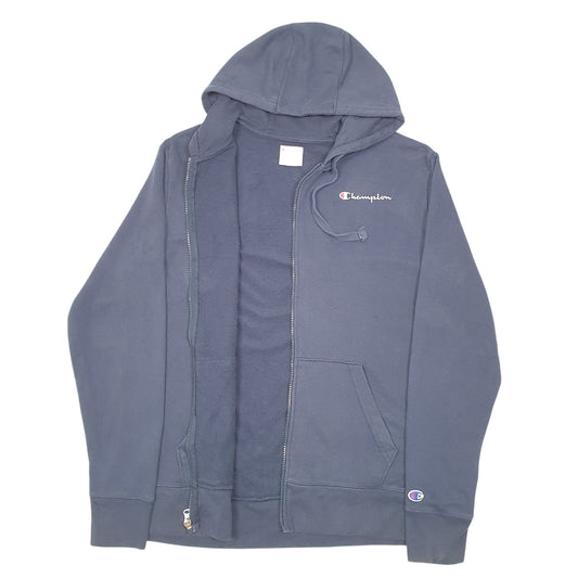 Mens Navy Champion Hoodie Full Zip Jumper