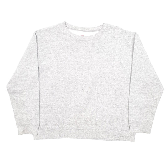 Womens Grey Hanes Crewneck Jumper
