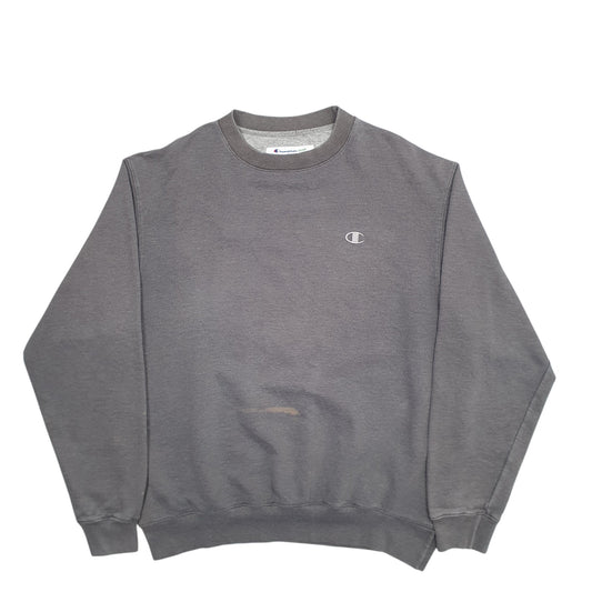 Mens Grey Champion Crewneck Jumper