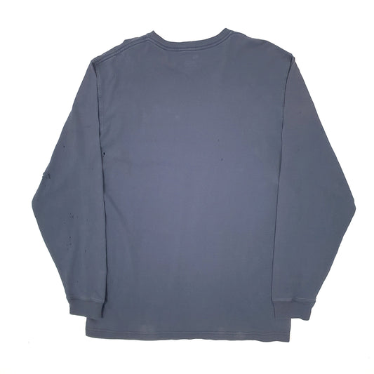 Mens Navy Carhartt Long Sleeve T Shirt