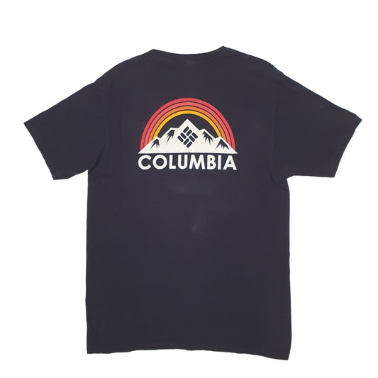 Mens Black Columbia Sportswear Spellout Short Sleeve T Shirt