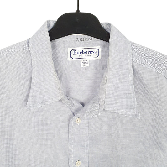 Mens Blue Burberry London Made In USA Long Sleeve Shirt