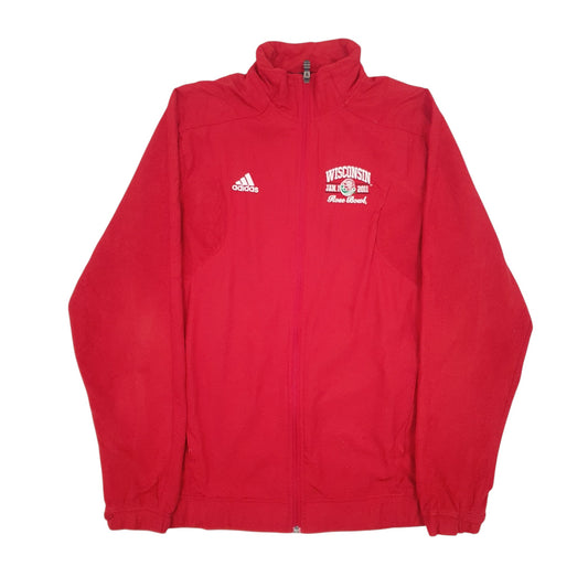 Mens Red Adidas Clima-Warm Full Zip Jumper