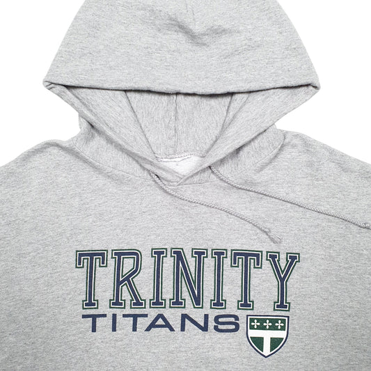 Mens Grey Champion Trinity Titans Sport Spellout Hoodie Jumper