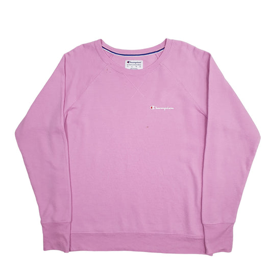 Womens Pink Champion Crewneck Jumper