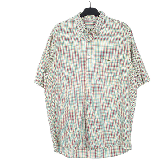 Mens Green Lacoste Chemise Short Sleeve Shirt