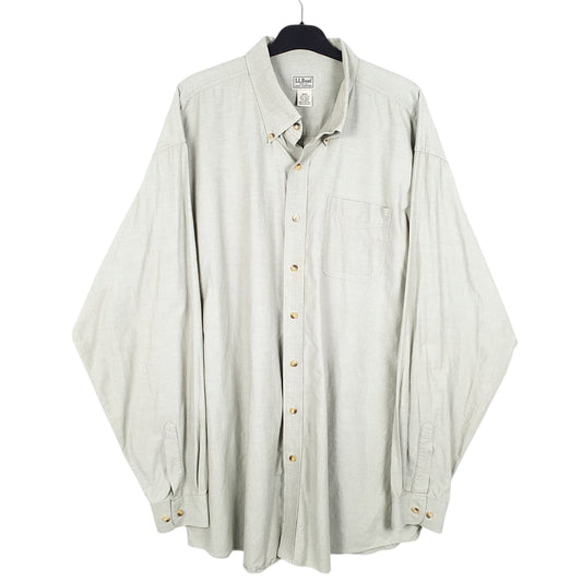 Mens Green L.L.Bean Tall Oxford Long Sleeve Shirt