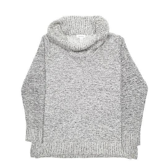 Womens Grey Calvin Klein Knit Turtleneck Turtleneck Jumper