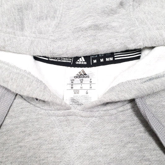 Mens Grey Adidas GL Training Gym Workout Hoodie Jumper