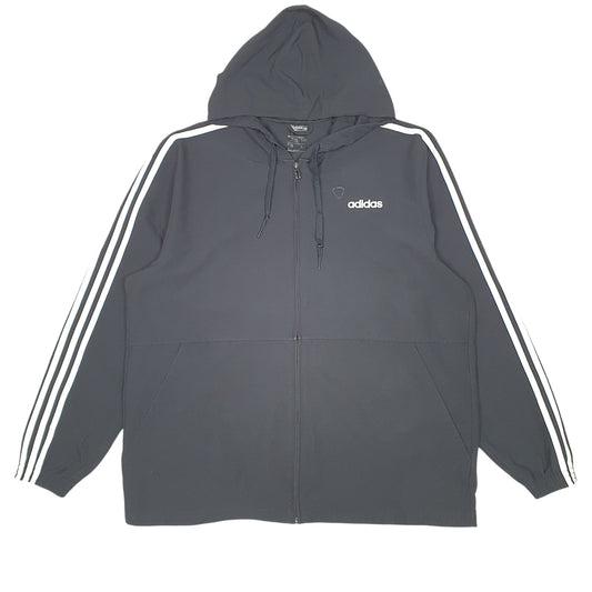 Mens Black Adidas Hooded Coat