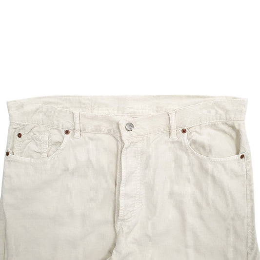 Mens Cream Levis Corduroy Trousers