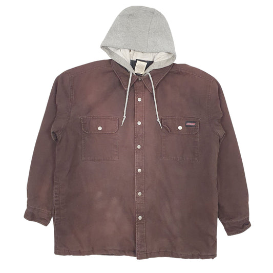 Mens Brown Dickies Full Zip Coat