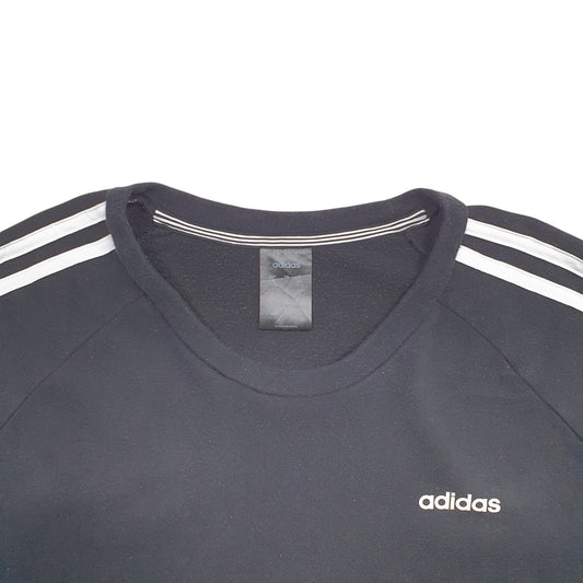 Womens Black Adidas Crewneck Jumper