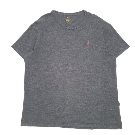 Mens Grey Polo Ralph Lauren Custom Fit Short Sleeve T Shirt