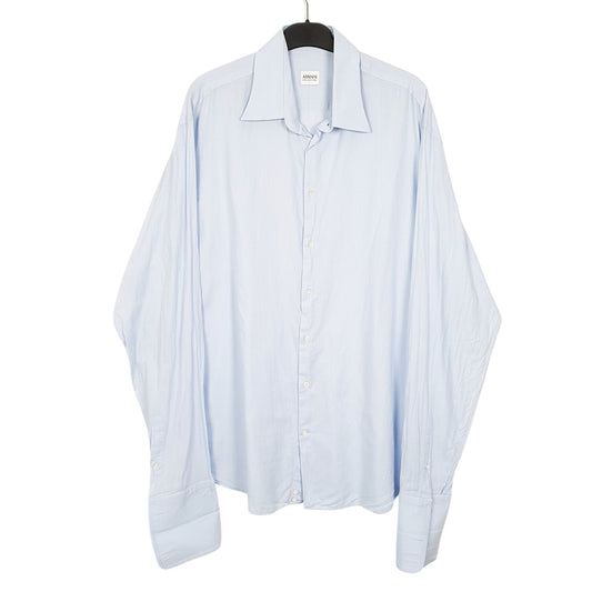 Mens Blue Armani Collezioni Long Sleeve Shirt