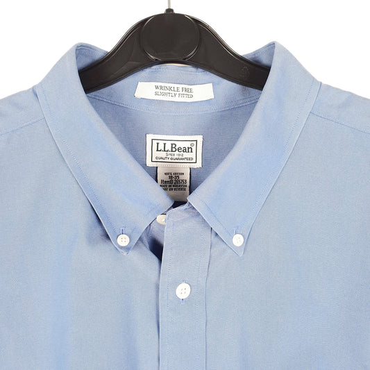 Mens Blue L.L.Bean Slightly Fitted Long Sleeve Shirt