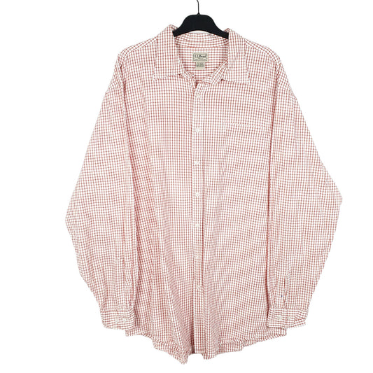 Mens White L.L.Bean Tall Long Sleeve Shirt