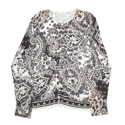 Womens Cream Croft & Barrow Floral Patterned Cardigan Jumper