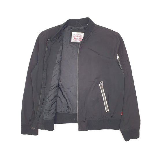 Womens Black Levis Harrington Windbreaker Coat