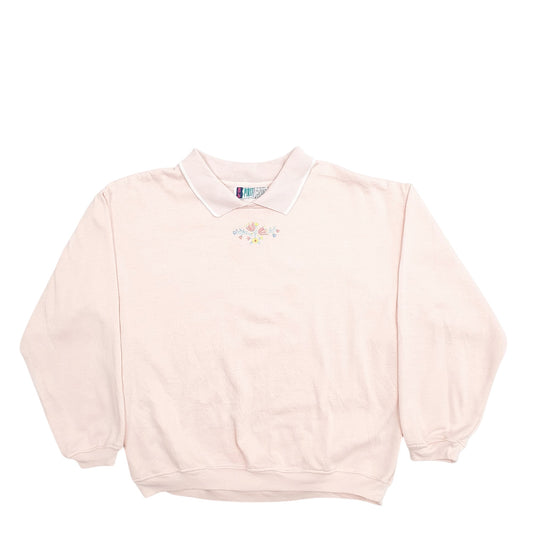 Womens Pink Bolo Spirit Floral Crewneck Jumper