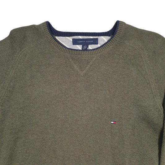 Mens Green Tommy Hilfiger Crewneck Jumper