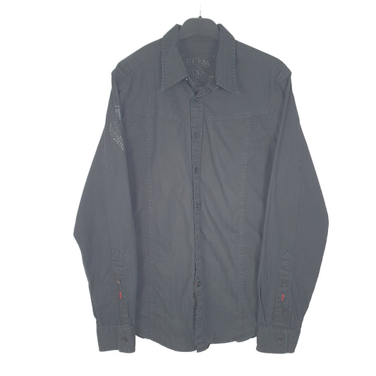 Mens Black Guess Long Sleeve Shirt