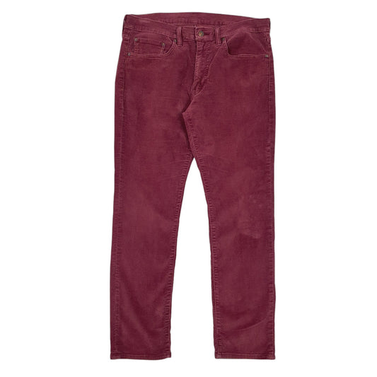Mens Burgundy Levis Corduroy Trousers