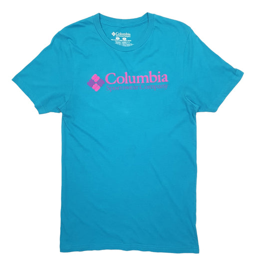 Mens Blue Columbia Sportswear Spellout Short Sleeve T Shirt