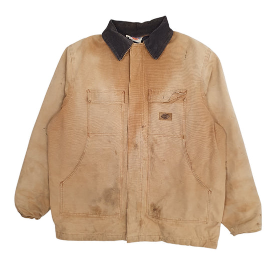 Mens Beige Dickies Vintage 90s Barn Chore Coat