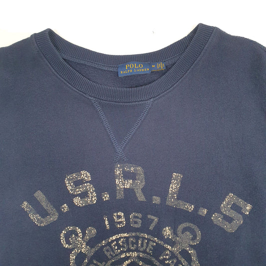 Mens Navy Polo Ralph Lauren USRLS Rescue Patrol Crewneck Jumper