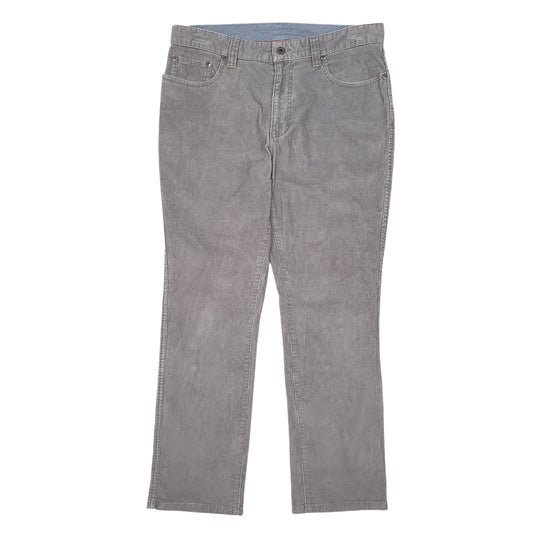 Mens Grey L.L.Bean Standard Cords Corduroy Trousers