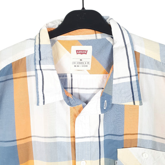 Mens White Levis Casual Summer Short Sleeve Shirt