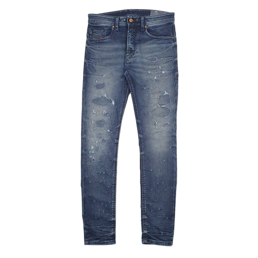 Womens Navy Diesel Distressed Casual JeansW30 L32