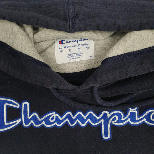 Mens Navy Champion Hoodie Jumper