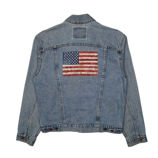 Mens Blue Levis Vintage 1990s Type 3 Trucker USA Coat