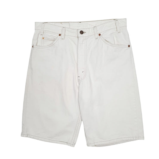 Mens White Levis Vintage 90s Orange Tab made In USA Denim Shorts